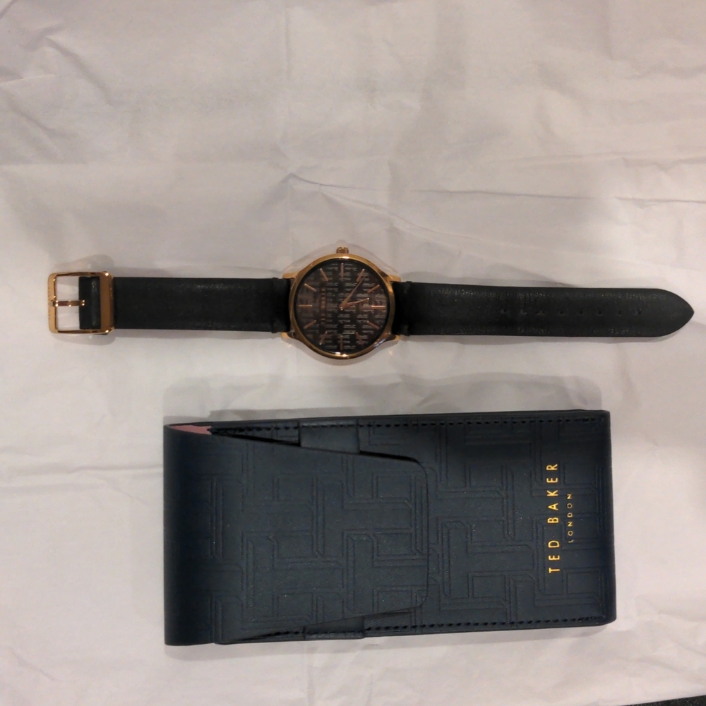 Ted Baker Black Leather Watch